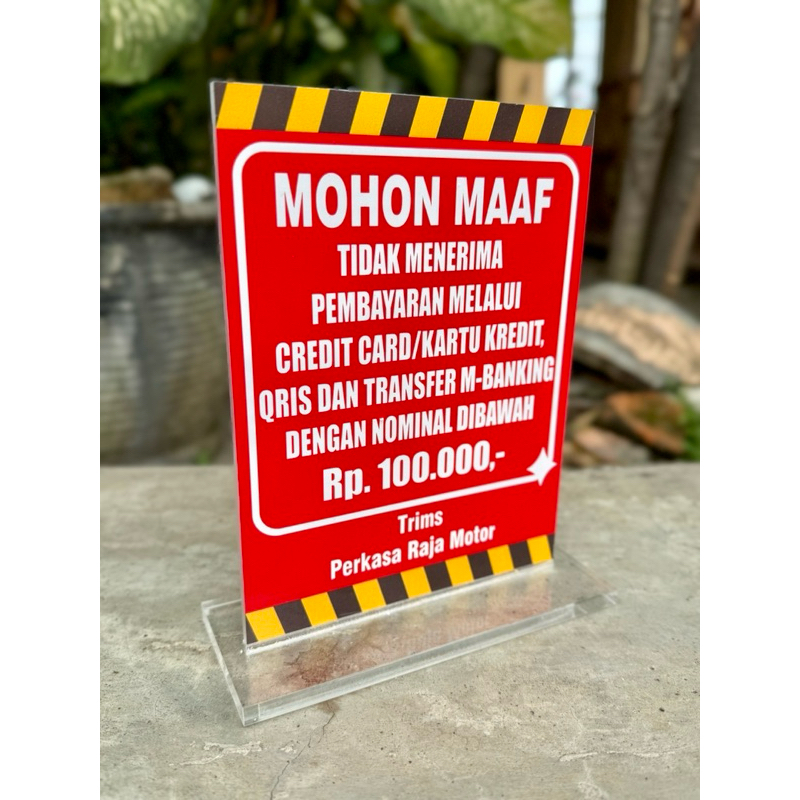 

BISA CUSTOM NAMA AKRILIK MEJA UKURAN 15x20cm AGEN BANK JASA LAYANAN TOKO KONTER RUKO DLL