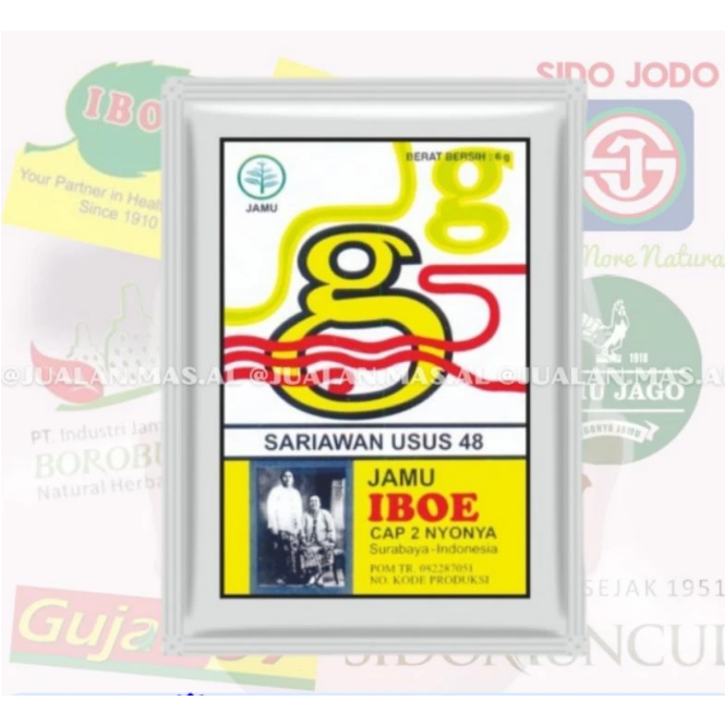 

IBOE - JAMU SARIAWAN USUS (ISI 10 SACHET) / Membantu meredakan sakit perut, mulas, kembung dan membantu memelihara kesehatan pencernaan