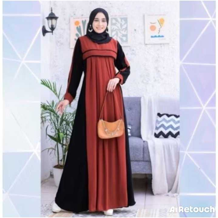 GAMIS ARIANA ZAHRA CRINGKLE PREMIUM / ARIANA DRESS WANITA MUSLIM SYAR'I TERBARU