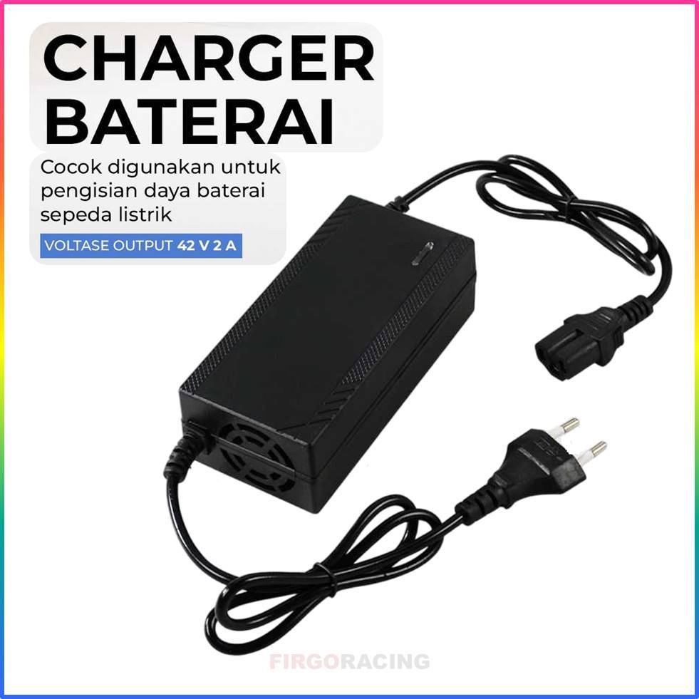 CHARGER SEPEDA LISTRIK MODEL 36V 2A SELIS SCOOTER LISTRIK 3 LUBANG