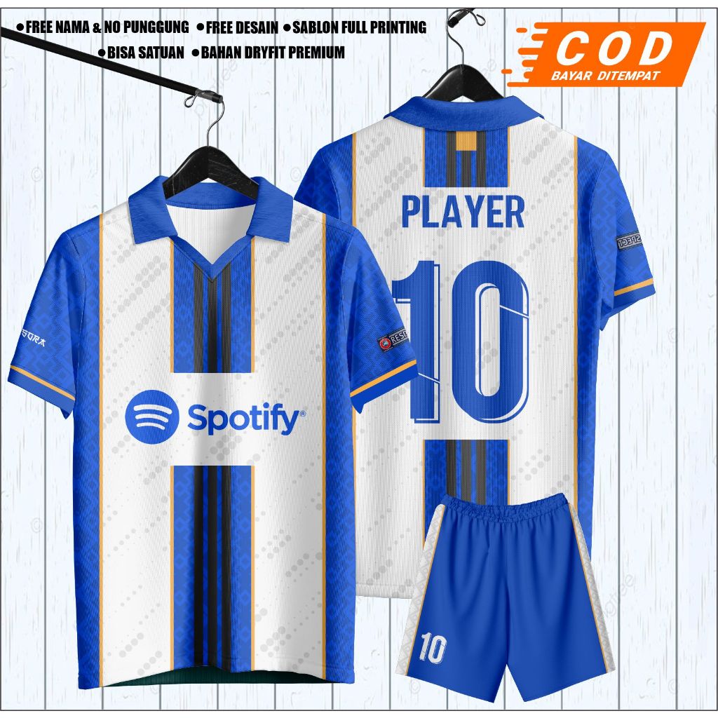 Jersey futsal bola (KAIN EMBOS) printing baju bola baju futsal