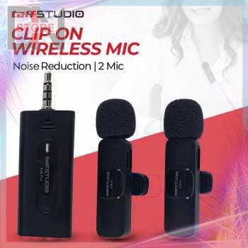 TaffSTUDIO Clip On Mic Wireless Vlogging Singing 3.5mm - K35 Pro / Microphone Wireless Clip On