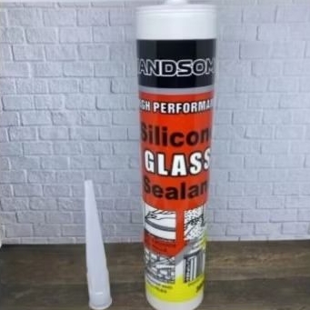 LSM silicon glass / lem sealant botol/ lem kaca / silent -putih