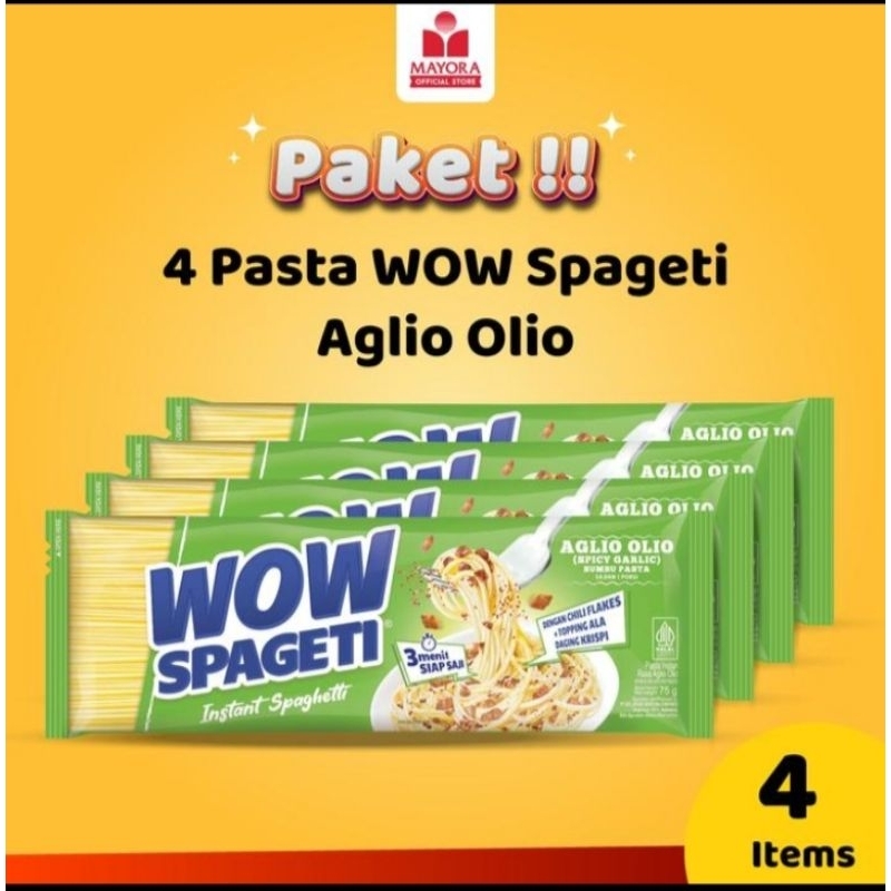 

WOW Spageti Aglio Olio paket 4 pcs