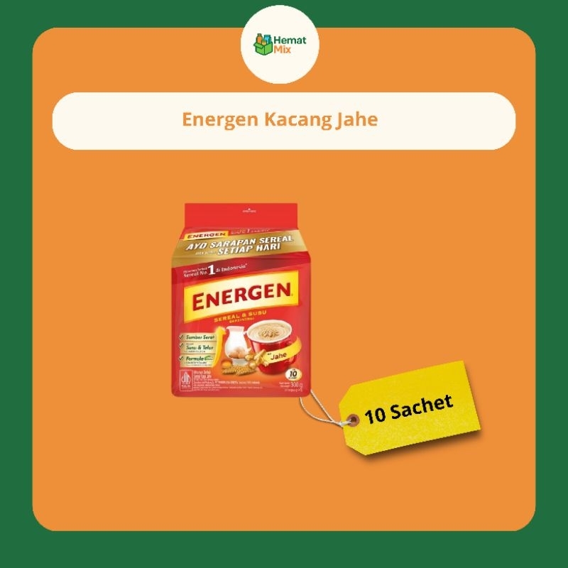 

Energen Sereal Instan Rasa Jahe – Hangat, Sehat, Mengenyangkan (1 Sachet 30g)