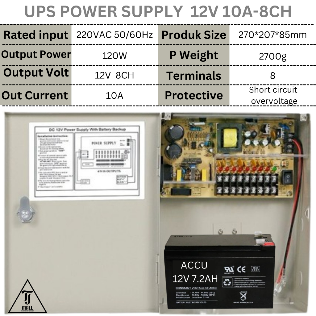 POWER SUPPLY  UPS BOX  12V 5A / 12A 10A /  12V 20A