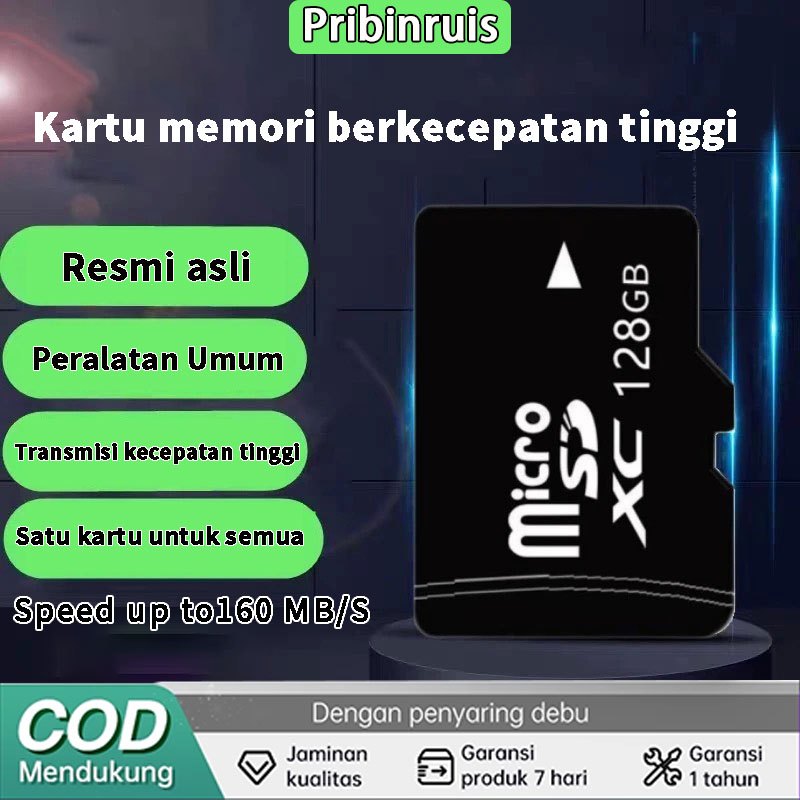 PRIBINRUIS【COD】Micro SD Card  | Memory Card 16GB/32GB/64GB/128GB/256GB/512GB Kartu Memori Performasi