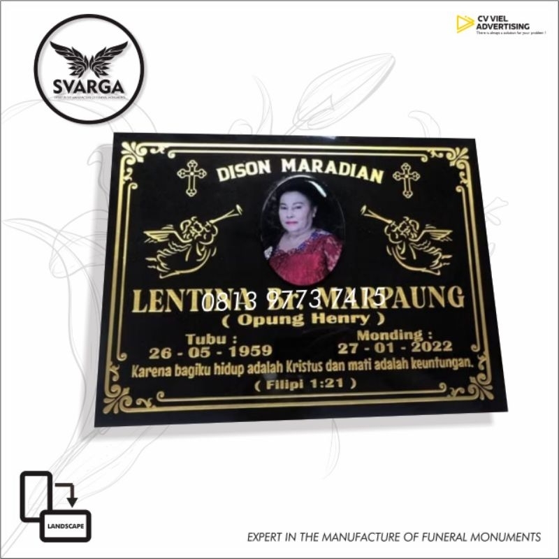 SVARGA Batu nisan Kristen + Foto Qualitas Terbaik & TERMURAH