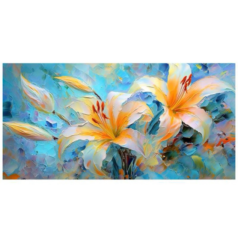 Lukisan bunga tulip Hiasan Dinding  Modern Estetik