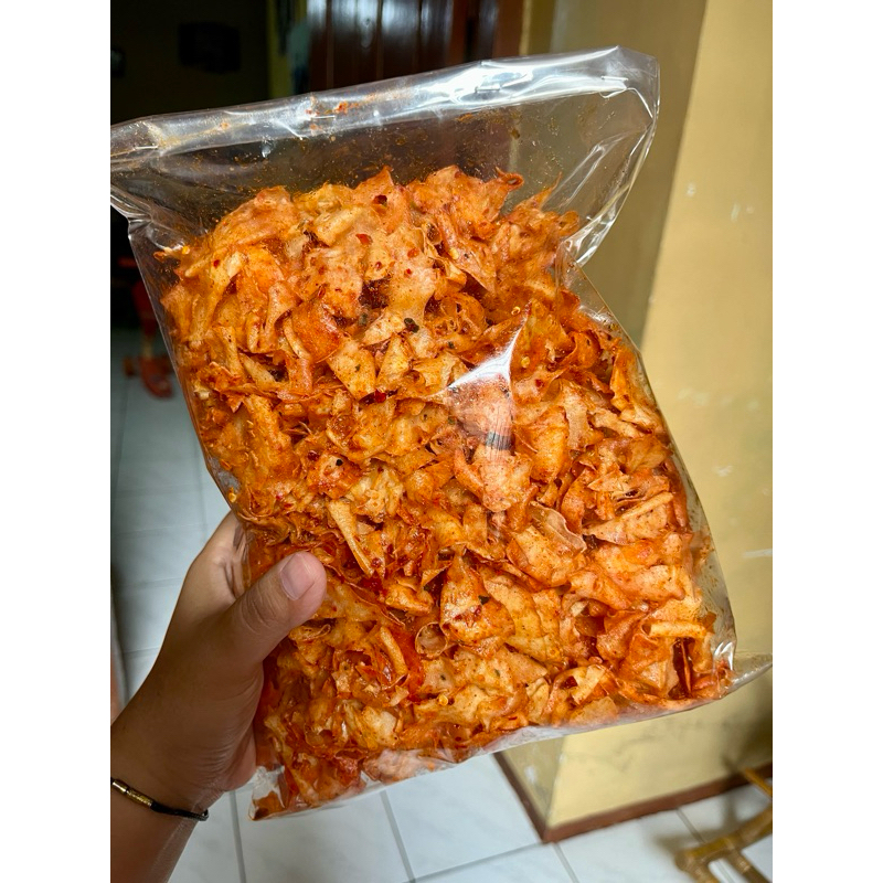 

KERIPIK PEDAS BANDUNG 500gr 1/2 kg gurih kriuk kriwil cikruh