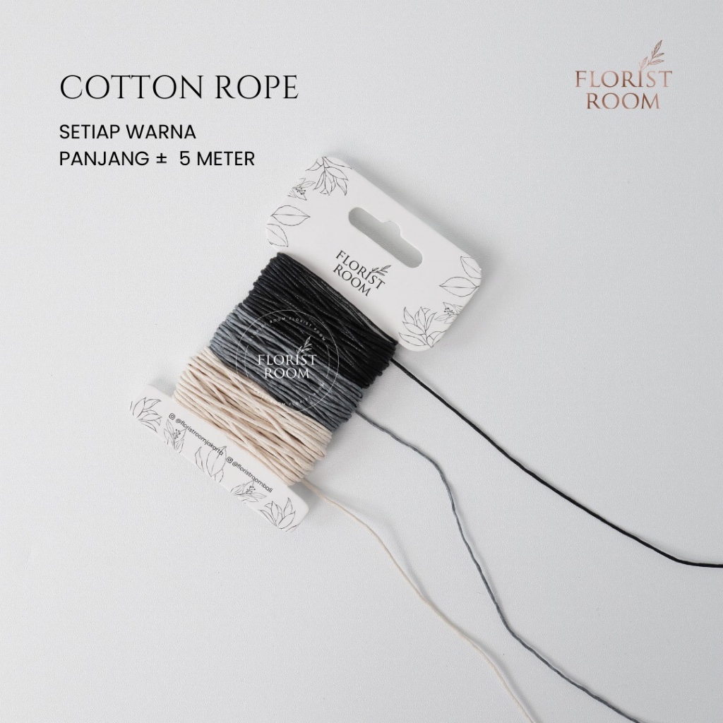 

Cotton Rope ±3 warna x 5 meter - Essential Rope - DIY - Hiasan