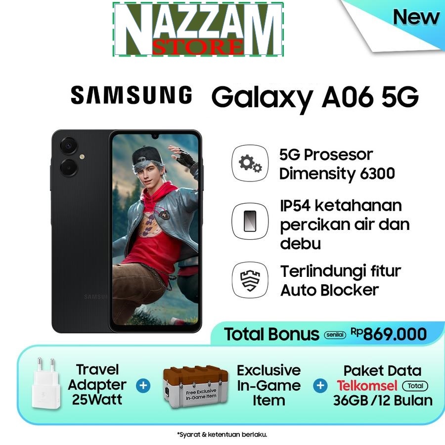 Samsung Galaxy A06 5G 6/128 GB | 12(6+6)/128 GB Garansi Resmi Samsung Indonesia
