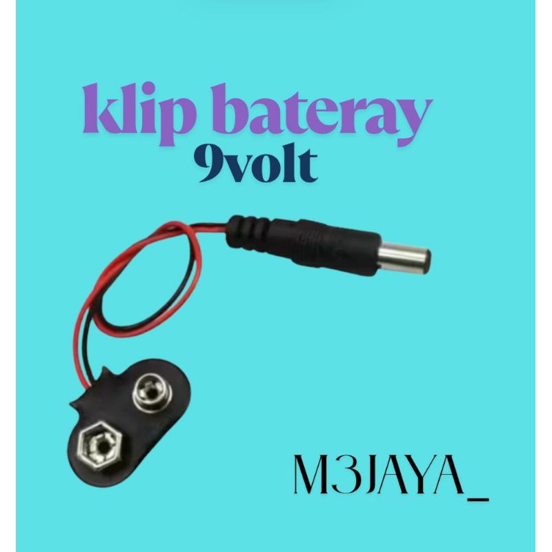 klip baterai 9 volt