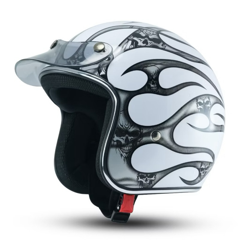 Helm Bogo Api Ghost Rider Vintage Pet Slim Head || Helm Bogo Api SNI Pet 3D
