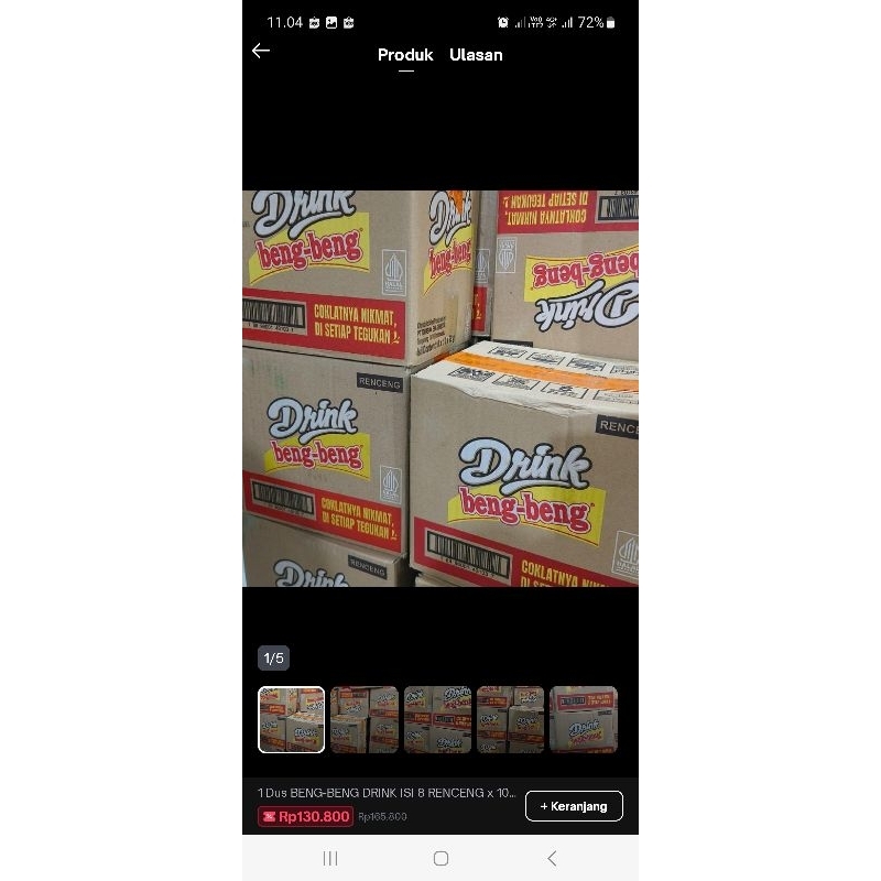 

PROMO Drink Bengbeng 1dus isi 8renceng