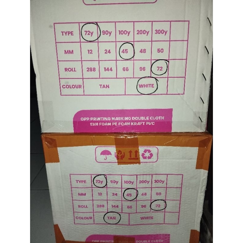 

Lakban bening 72yard 45mm satu dus 72pcs