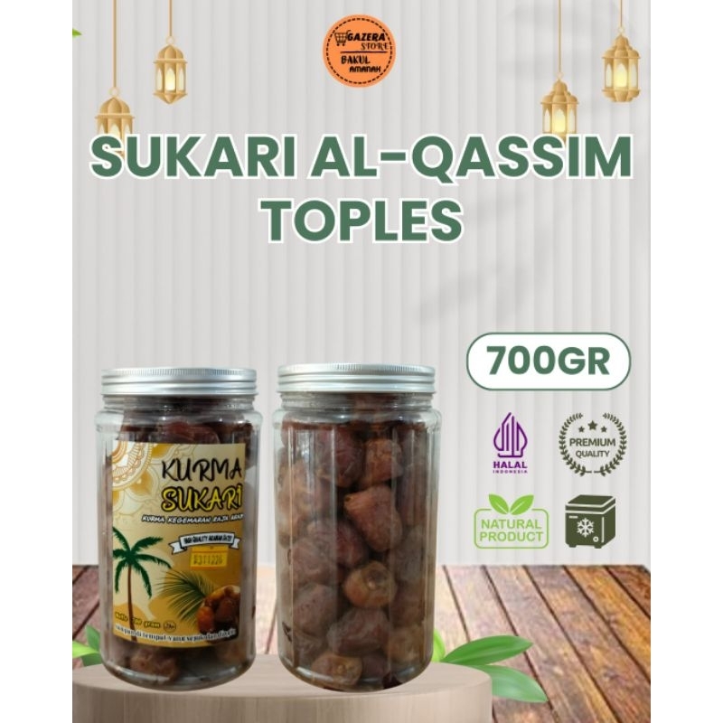 

Kurma Sukari Kurma Sukari al qassim Toples 700gr Grade A Premium 100% original Fresh