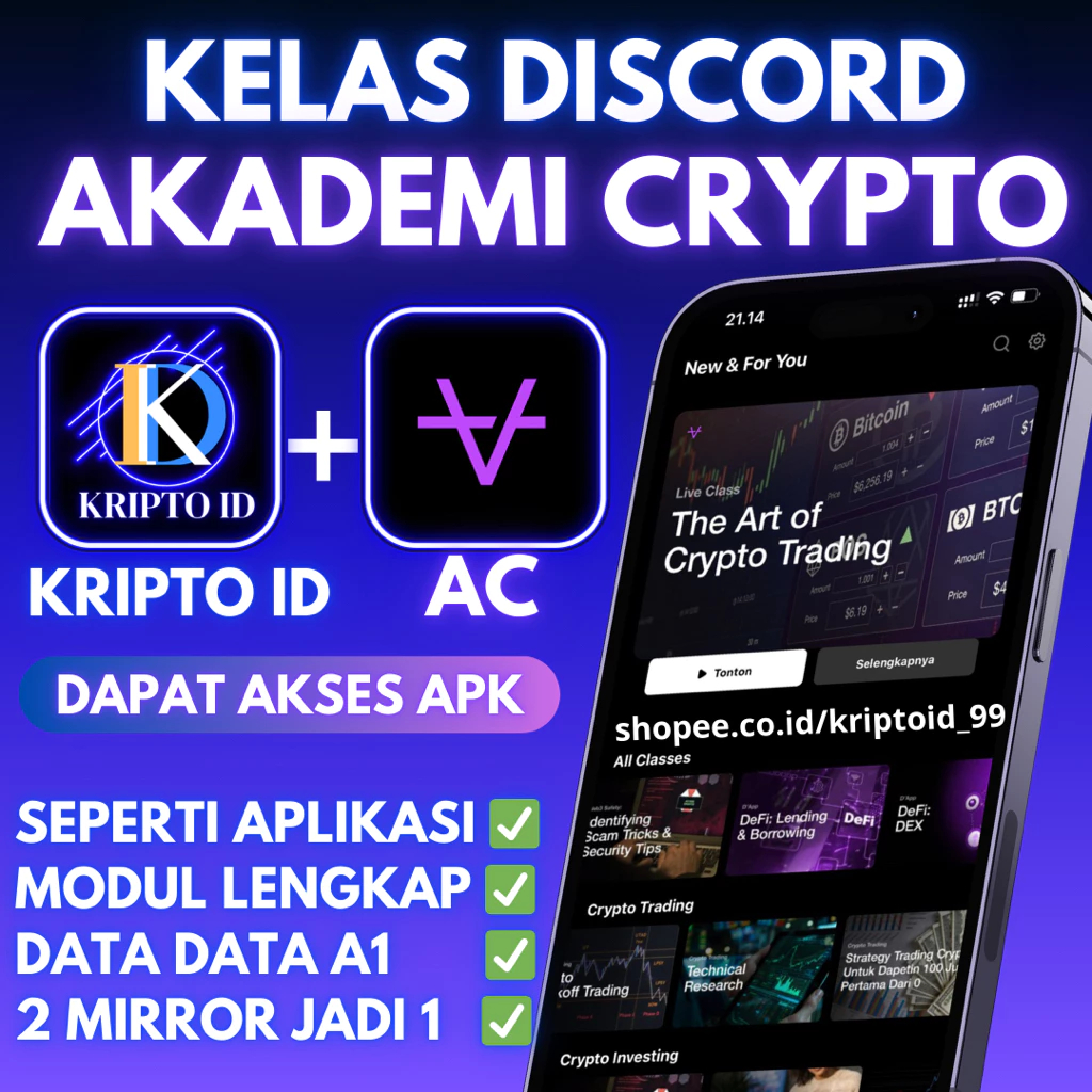 KELAS DISCORD AKADEMI CRYPTO MIRROR, REALTIME MARKET UPDATE, SIGNAL TRADING, BERITA TERCEPAT 24JAM, 