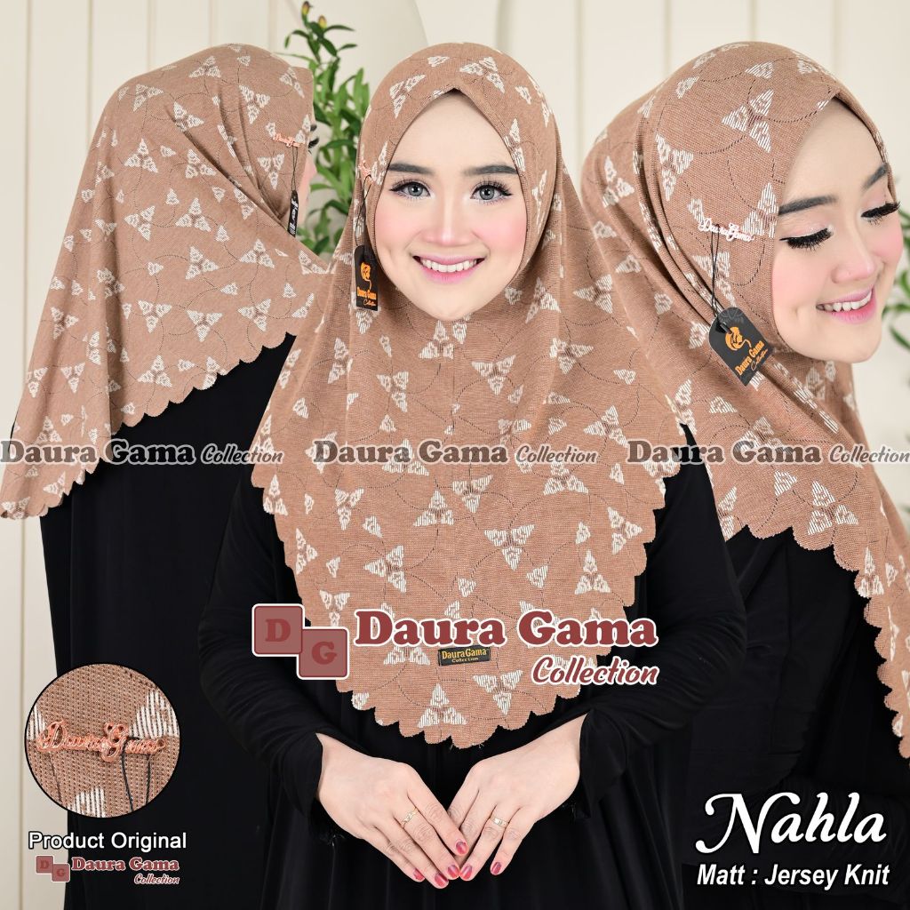 HIJAB BERGO MALAY LASER NAHLA JERSEY KNIT ORI DAURA GAMA