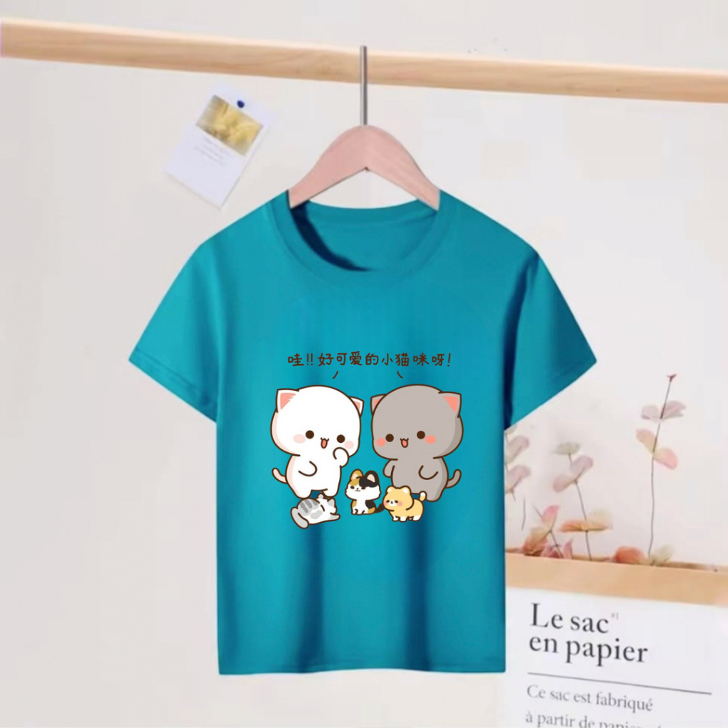 Kaos Anak Perempuan Gambar Bear Beruang Kecil Lucu Untuk Umur 2-12 Tahun Pakaian Baju Atasan Cewek