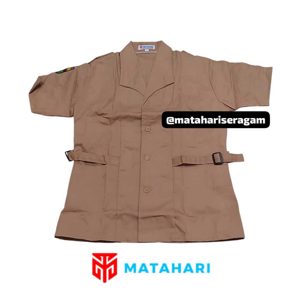 Matahari Seragam / Baju Pramuka SMA Wanita Pendek / Baju Pramuka Keper / Seragam Pramuka SMA