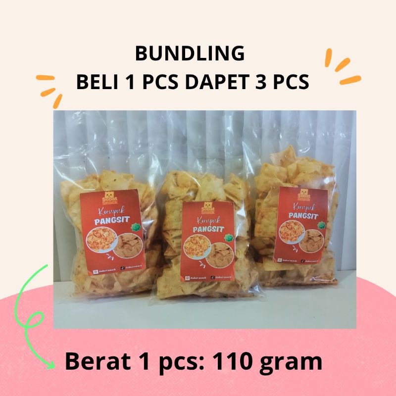 

KERIPIK PANGSIT PEDAS ASIN DAUN JERUK / BUNDLING BELI 1 DAPET 3 PCS / MAKANAN SNACK KILOAN RENYAH KRIUK/ 110 gram per pcs