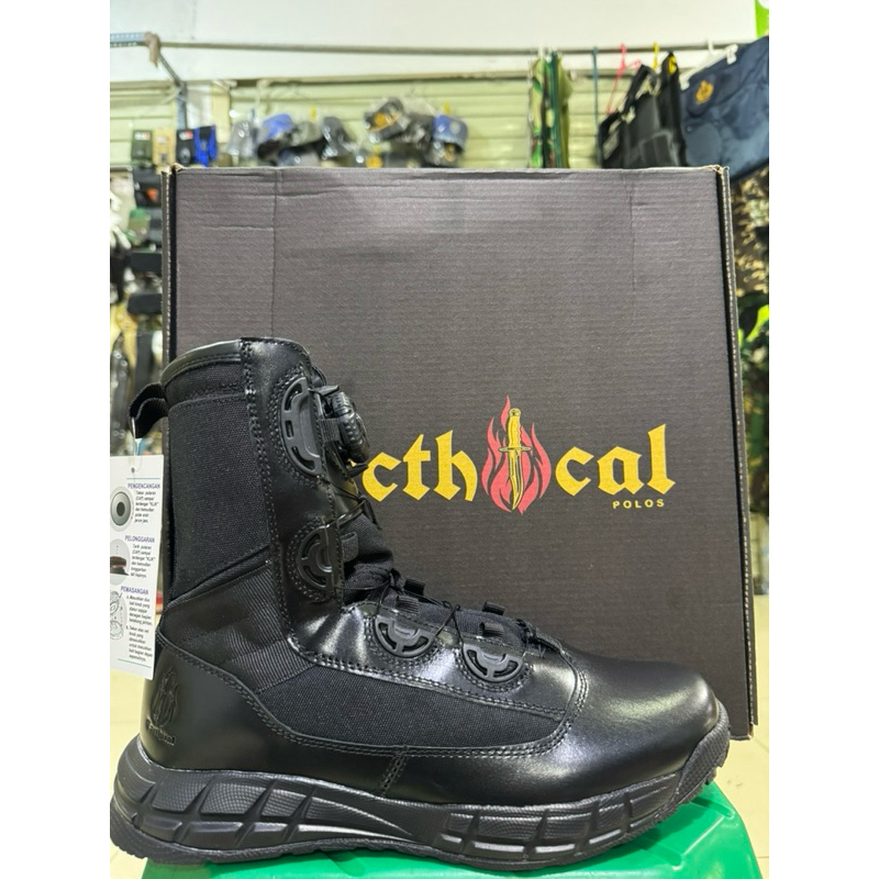 Sepatu PDL Extract Polos Tactical Kulit Sapi Asli