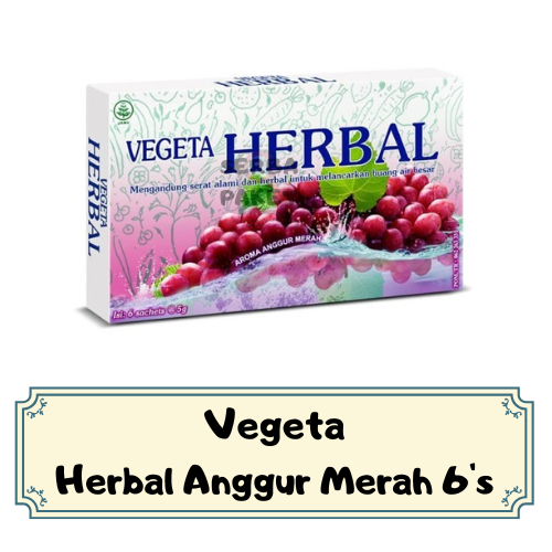

Vegeta Herbal Anggur Merah Isi 6's