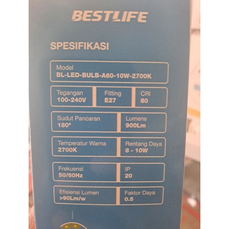 Lampu LED 10Watt,warna Warm white