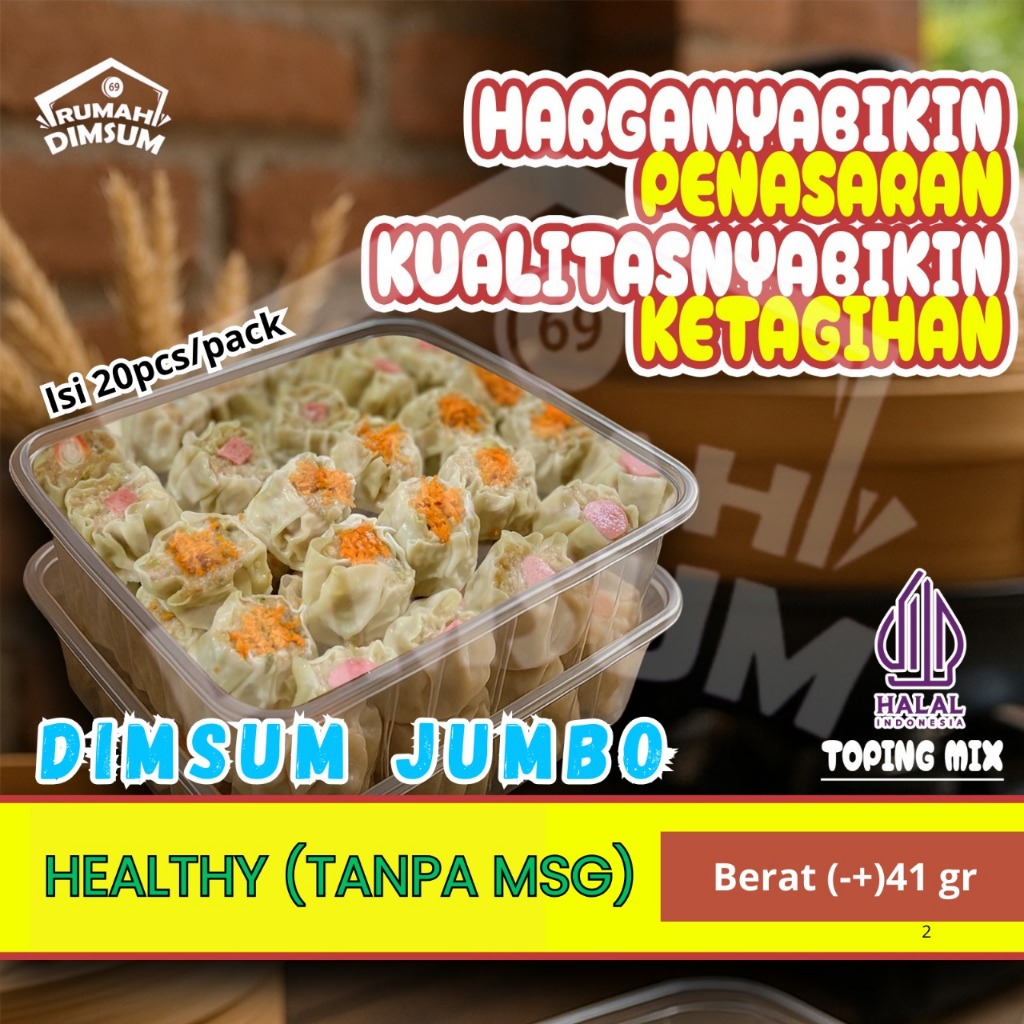 

Dimsum Ayam Premium JUMBO ( Non MSG ) isi 20pcs - Halal