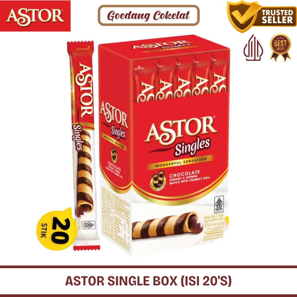 

Coklat Astor Singles Coklat 1 Box Isi 20 Pcs @12.5g
