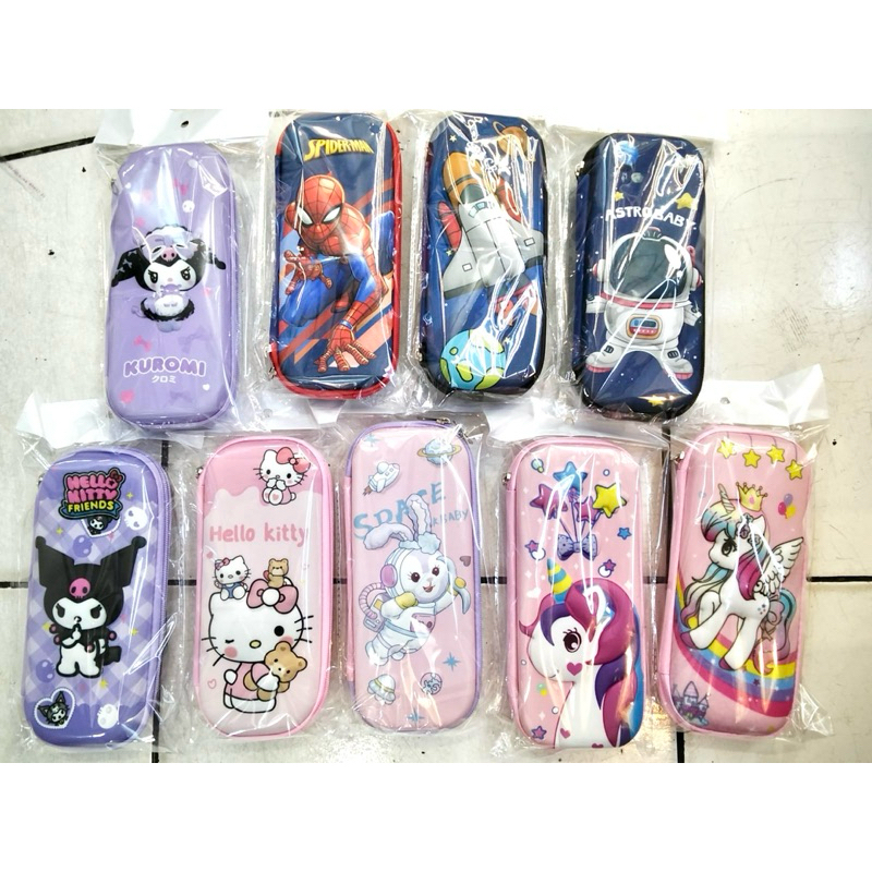 

TEMPAT PINSIL SELETING 3D KUROMI SPIDERMAN ASTRONOT UNICORN KITTY