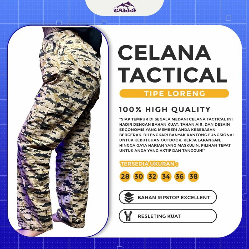 Celana Tactical Pria Original / Celana Tactical Loreng Original / Celana Tactical Loreng Pramuka / C