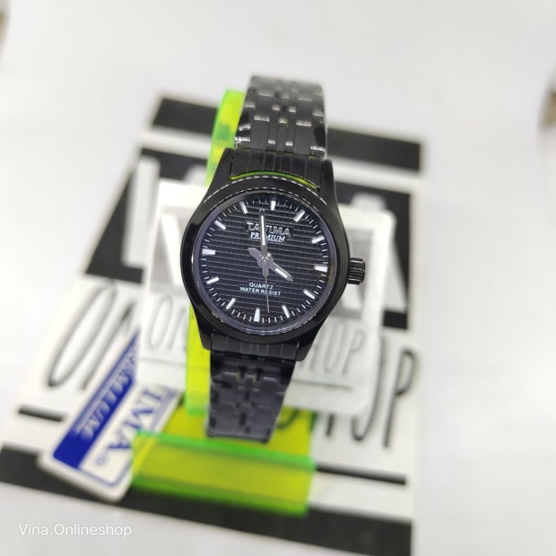 Jam Tangan Analog Tajima Premium Wanita 3061 L Black + Silver Stainless Steel Original Water Resist 