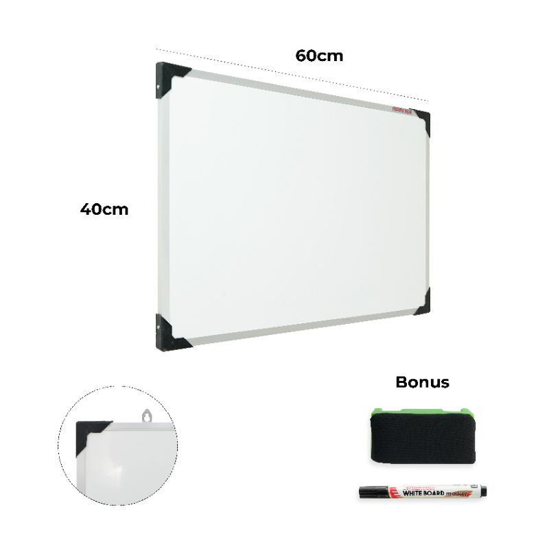 

Whiteboard Papan Tulis Gantung 40 x 60 cm