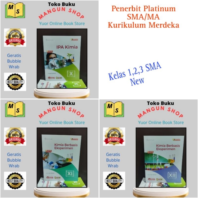 BUKU IPA KIMIA KELAS 1,2,3 /10,11,12 SMA KURIKULUM MERDEKA PLATINUM