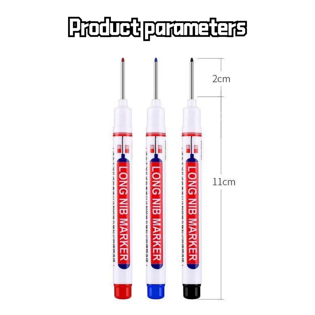 

10pcs Spidol Berminyak Serbaguna Anti Air Long Nib Spidol Marker Long Nib Head Marker Waterproof