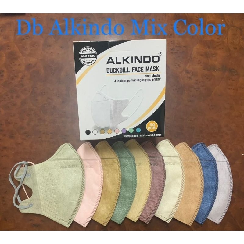 masker mouson / masker alkindo / masker duckbill mix warna isi 50 pcs