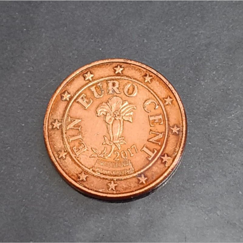 koin euro 1 cent (Austria) tahun 2011..