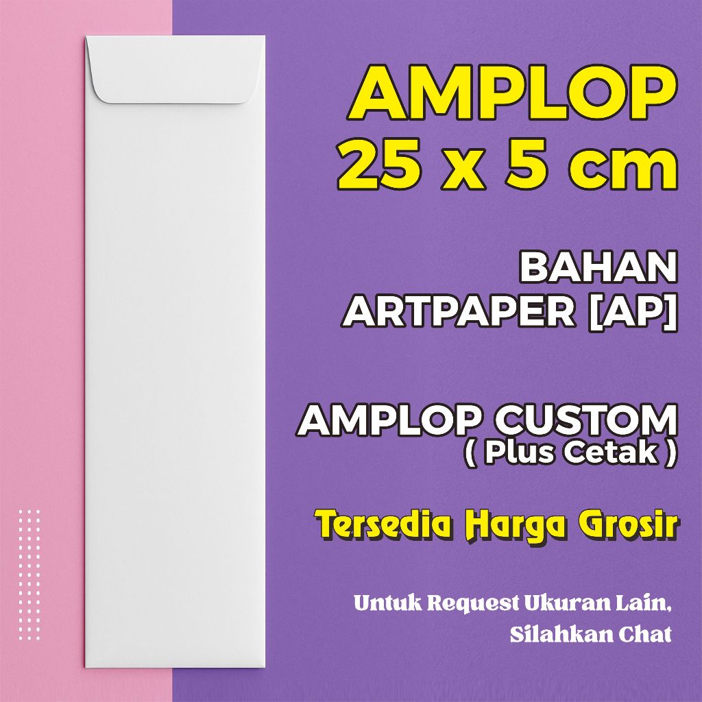 

[AP 150gsm] Amplop Kemasan Dupa 25x5 cm Bahan ArtPaper | Kemasan Dupa Hio | Amplop Aesthetic | Amplop Packing | Amplop Custom ArtPaper