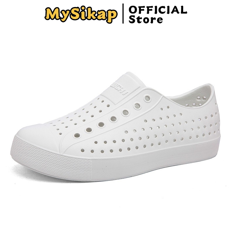 MySikap 2025 Sandal Pria Hitam Sepatu Karet Pria Dewasa Casual Sandal Clogs Pria Sandal Pria Nyaman