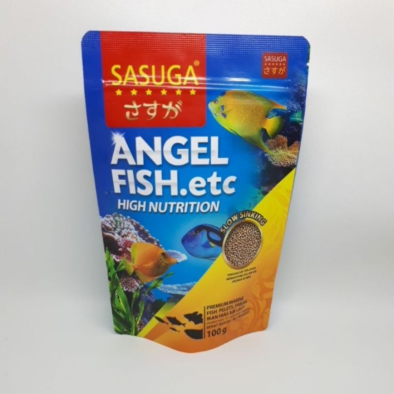 pelet ikan hias air laut SASUGA ANGEL FISH etc 100g
