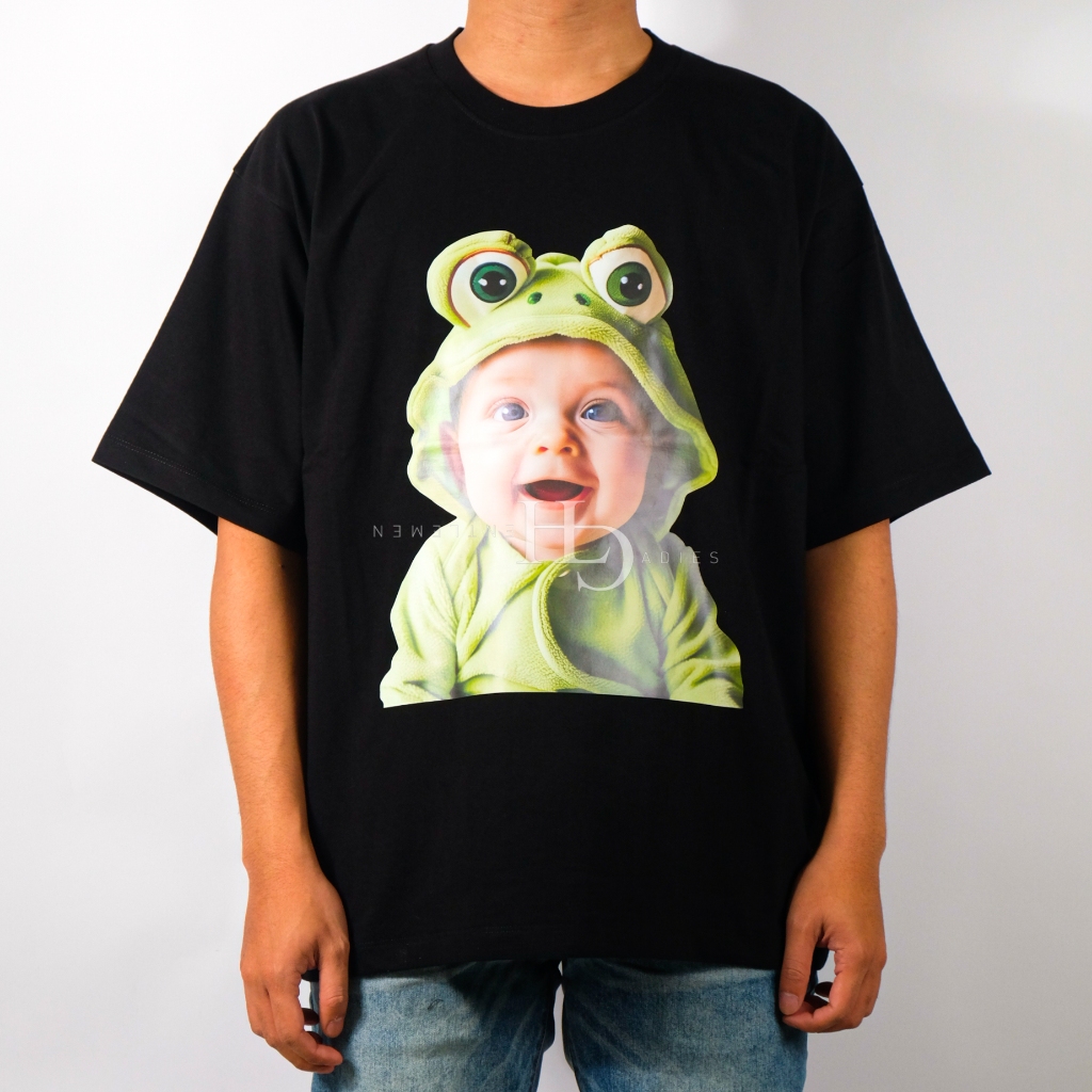 ADLV Baby Face Frog Tee Black