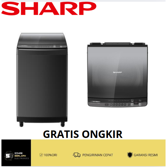 Mesin cuci Sharp Top Loading 9KG (E-SM9500XT) MESIN CUCI OTOMATIS