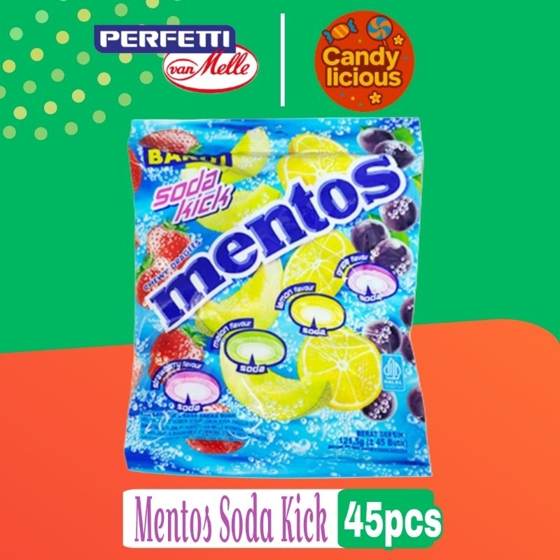 

Permen Mentos Soda Kick Bag 121gr isi 45pcs