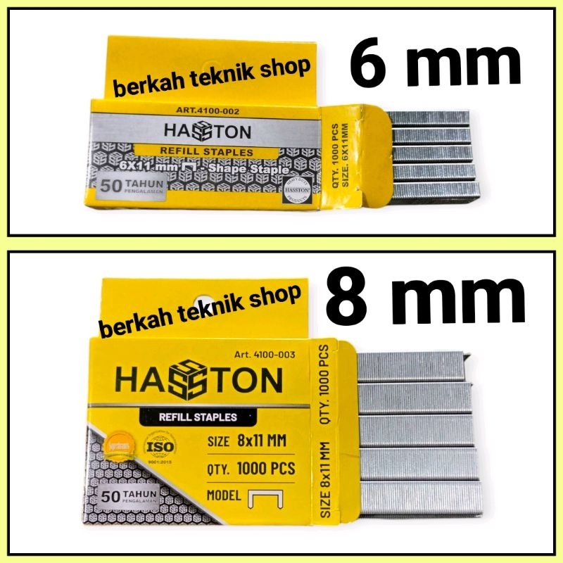 

ISI HEKTER TEMBAK 6 atau 8 mm paku tembak staples gun isi jepretan
