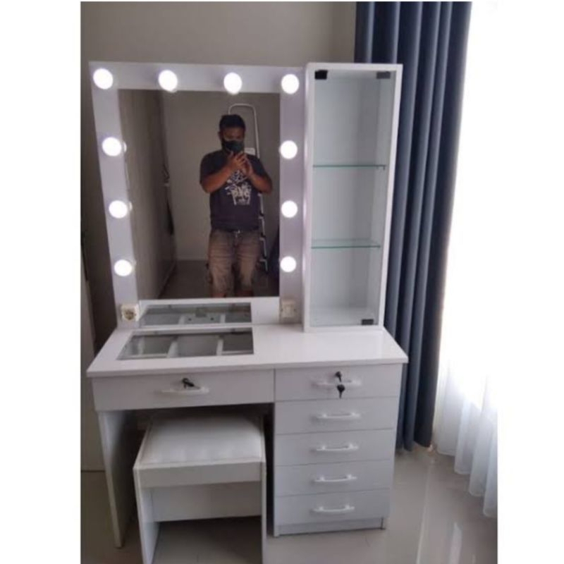 MEJA RIAS LAMPU LED VANITY MIRROR JEPARA SOLID