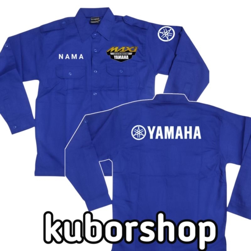 kemeja yamaha maxi baju yamaha maxi seragam kerja yamaha maxi full bordir