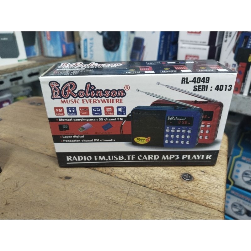 ROLINSON 4013 Speaker Radio FM, USB, TF Card MP3 Player / Rolinson Speaker Pinggang Radio FM SD Card
