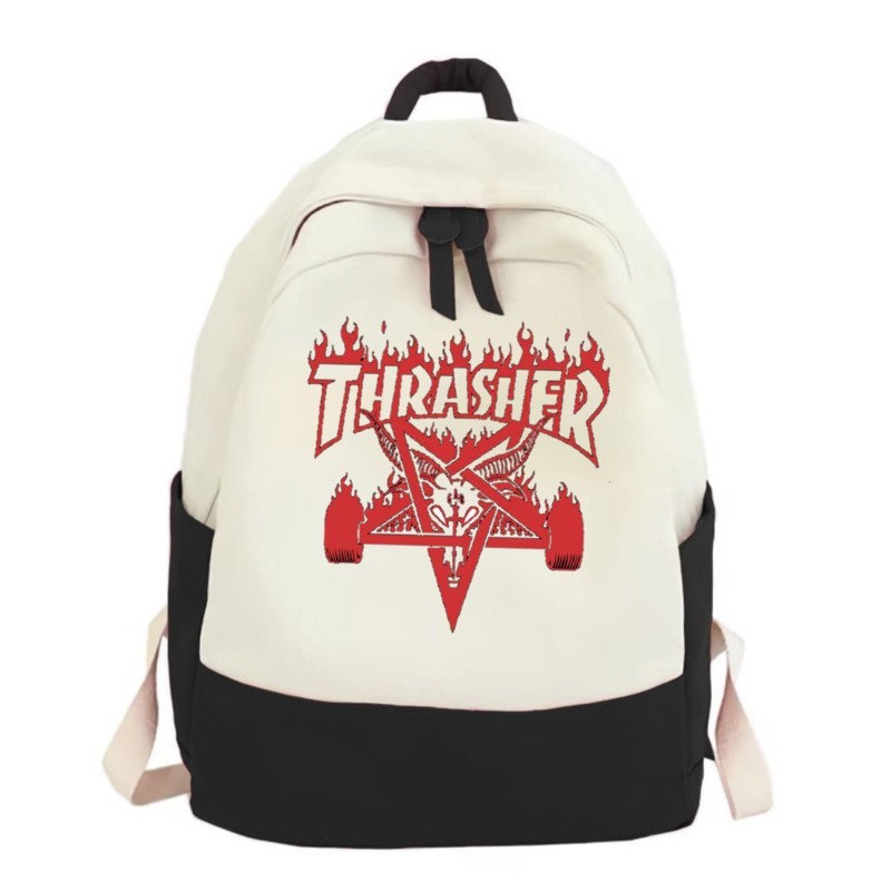 Tas Ransel Distro Original / Tas Backpack Unisex Keren Style 2023 / Tas Motif Thrasher Kekinian